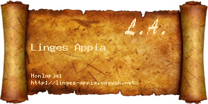 Linges Appia névjegykártya